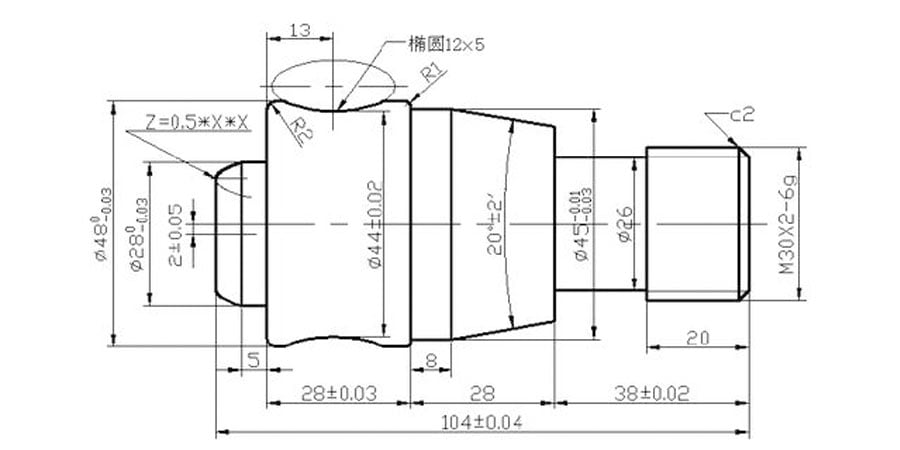 precision machining diagram